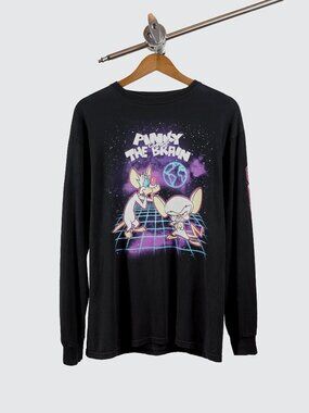 Vintage Warner Bros / Pinky and the Brain Graphic Long Sleeve T-Shirt